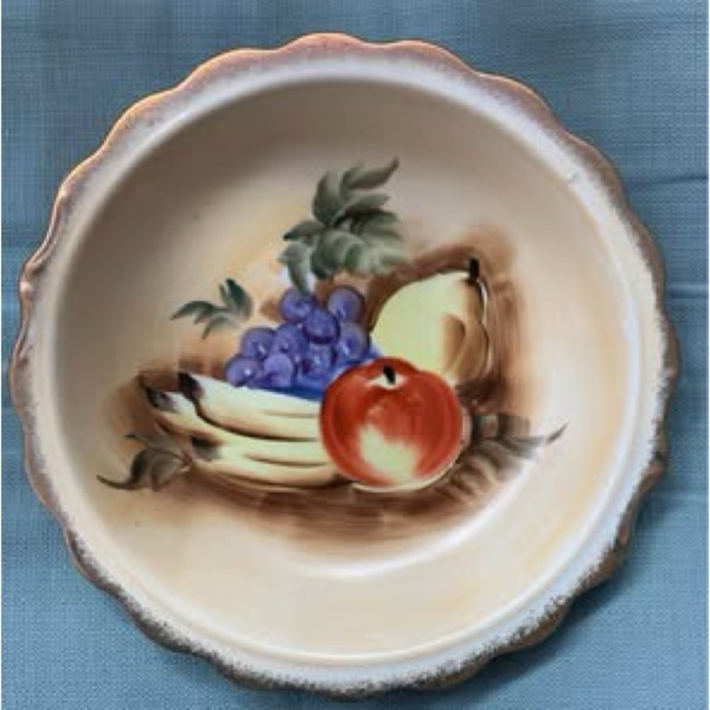 Vintage Fruit Design Ceramic Plate